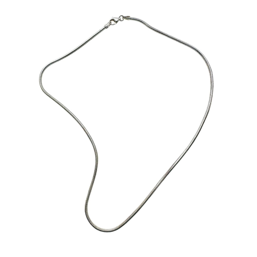 925 Sterling Silver Snake Chain Necklace 15.5 Inch Made in Italy Lobster Clasp
